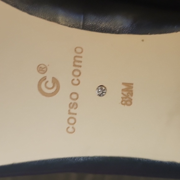 Corso Como Linnden Black Leather Pumps Size 8.5 Heel - Picture 7 of 10